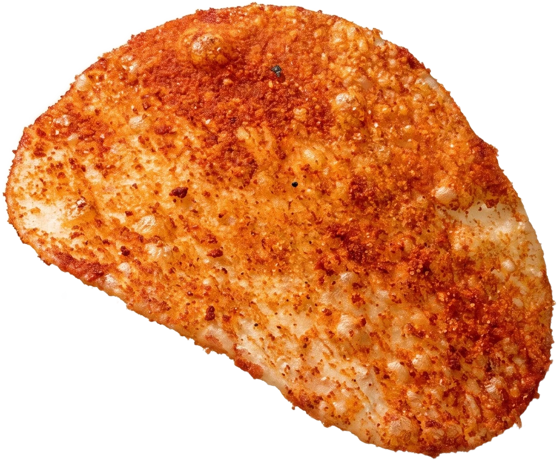 Illustration showing the thin shape and seasoning of a Bangers potato chip